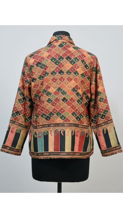 Brown Pashmina Blend Notched Collar Blazer for Women