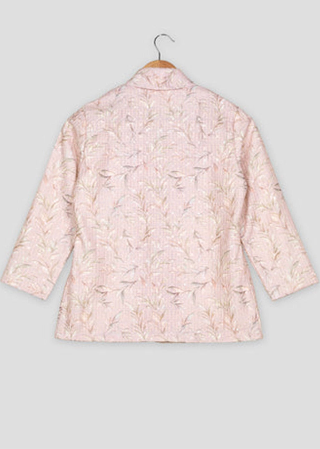 Sequins Thread Work Embroidery Leaf Women's Jacket