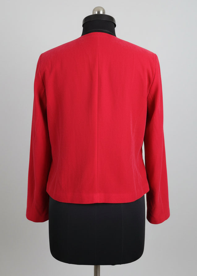 Rani Pink Handwork Embroidered Velvet Blazer for Women