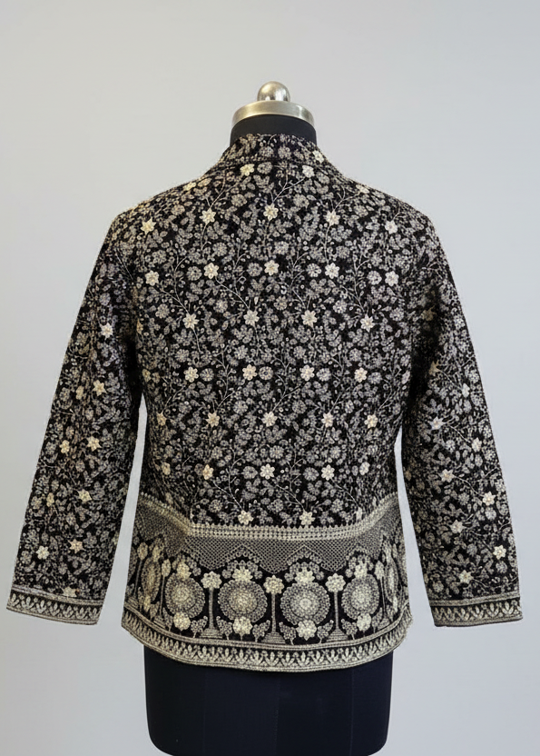 The Imperial : Lavish Velvet Jacket with Luxurious Gold Threadwork