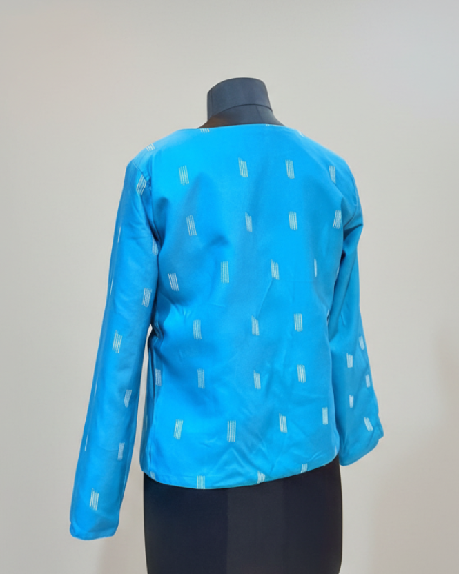 Women's Ikkat Print Reversible Jacket