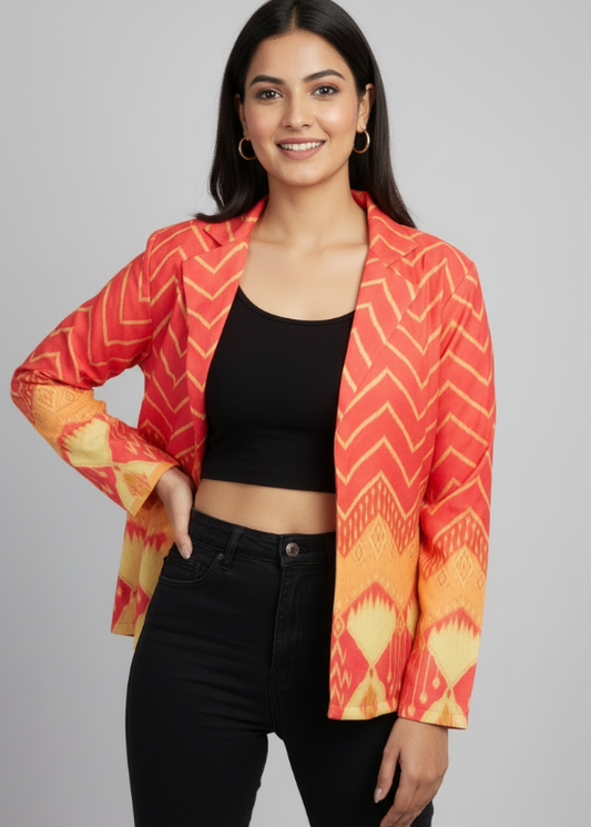 Graceful Modern Chevron Jacket For Women