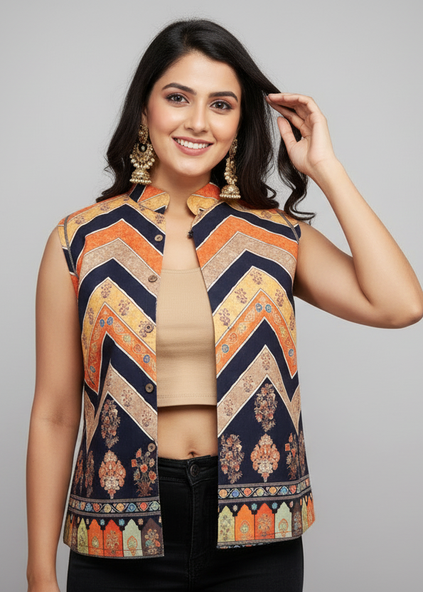 The Tailored Touch: Women's Sleeveless Jacket