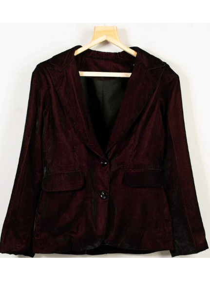 Maroon Luxurious Velvet Blazer For Women