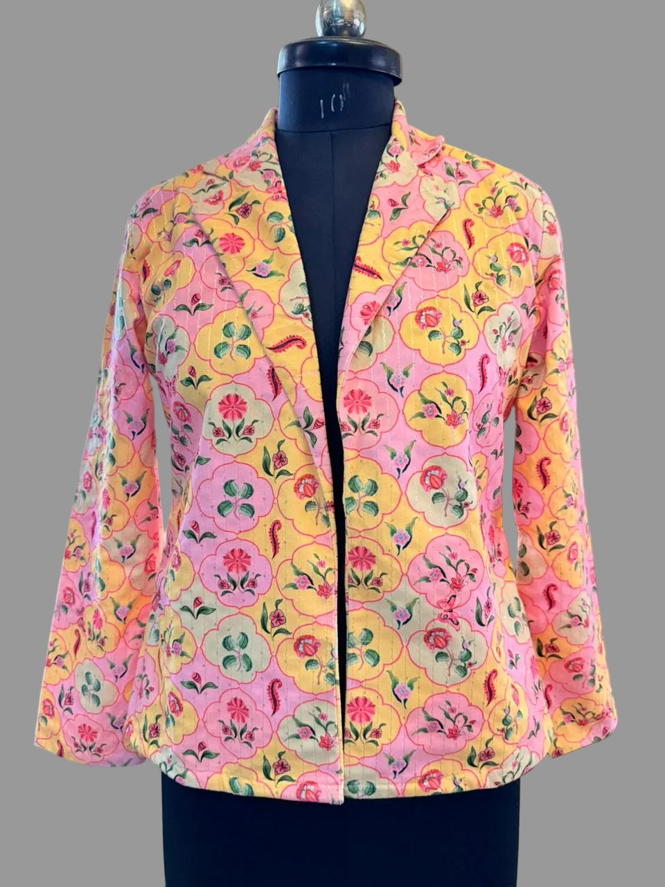 Velvet Edit: Mugal Floral Art Sequins Velvet Women's Jacket