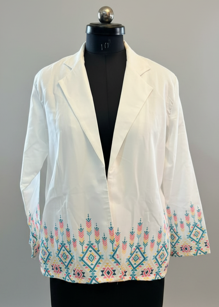 Traditional Ikkat Inspire Print Daman Jacket