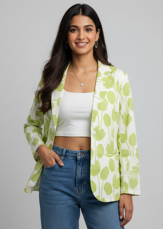Niche Smart And Stylish Floral Jacket for Gen Z Trendsetters