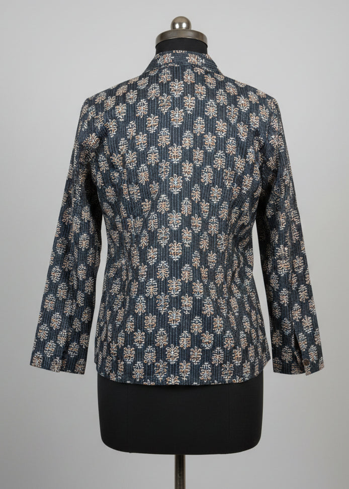 Ajrakh Pattern Notch Lapel Jacket