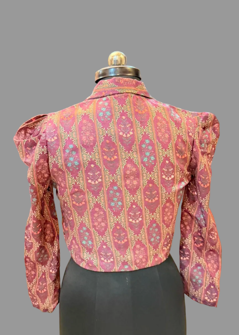 Trendy Mugal Art Short Jacket For Women