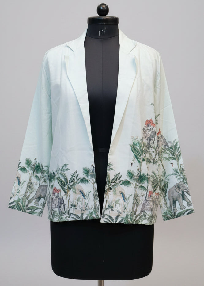 Casual Mein Class - Women's Floral Jacket for Everyday Glam
